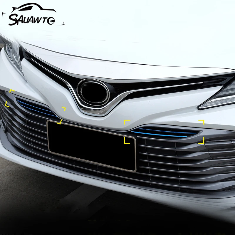 Для Toyota Camry Нержавеющая сталь Передняя гоночная решетка литьевая крышка средняя сетчатая Крышка передняя вентиляционная решетка планка