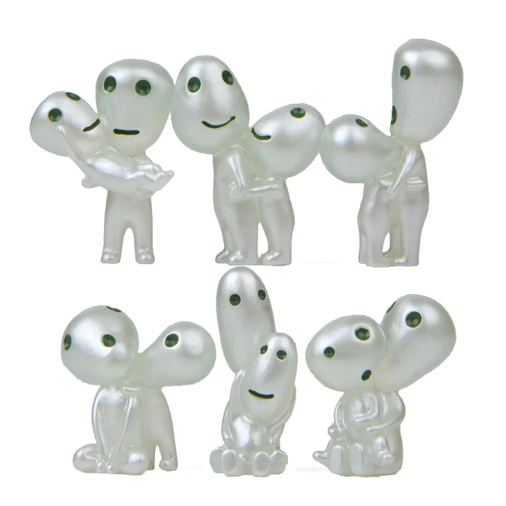 1 шт. светящиеся в темноте фигурки принцессы Мононоке двойные эльфы украшение