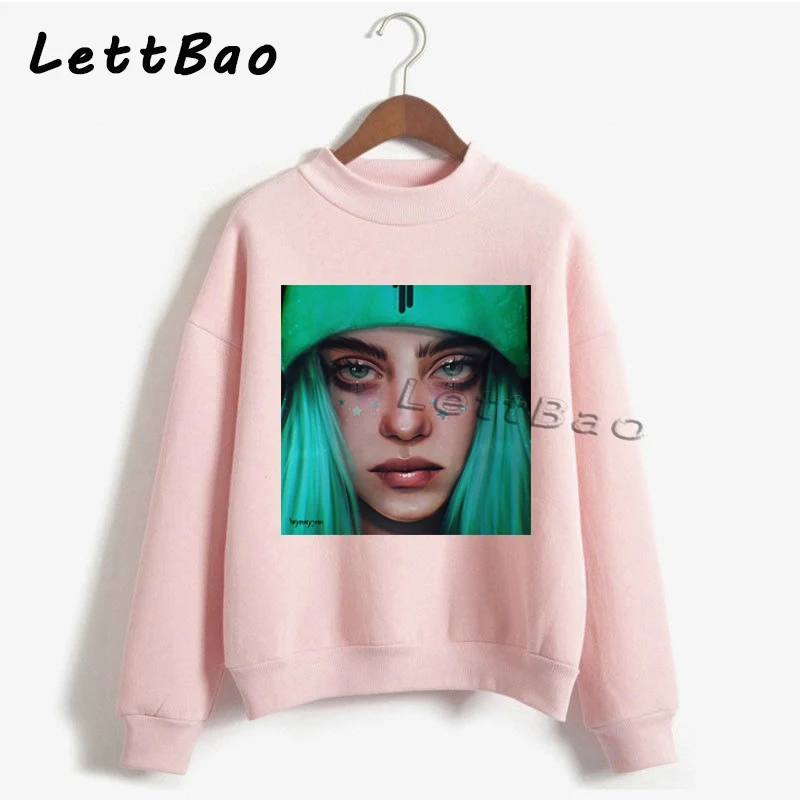 Billie Eilish толстовки свитер уличная Эстетическая Готическая Moletom Feminino Ullzang Harajuku на заказ Женская толстовка Femme 90s