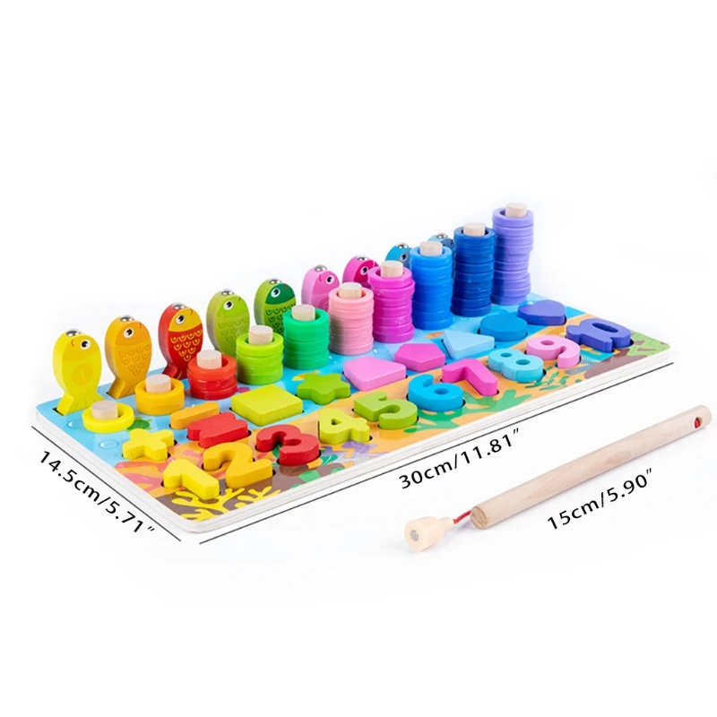 

Children Lifelike Wooden Fishing Toy Educational Toys for 6-8 Year Old Kids Brain Training Improve Intelligence Toys