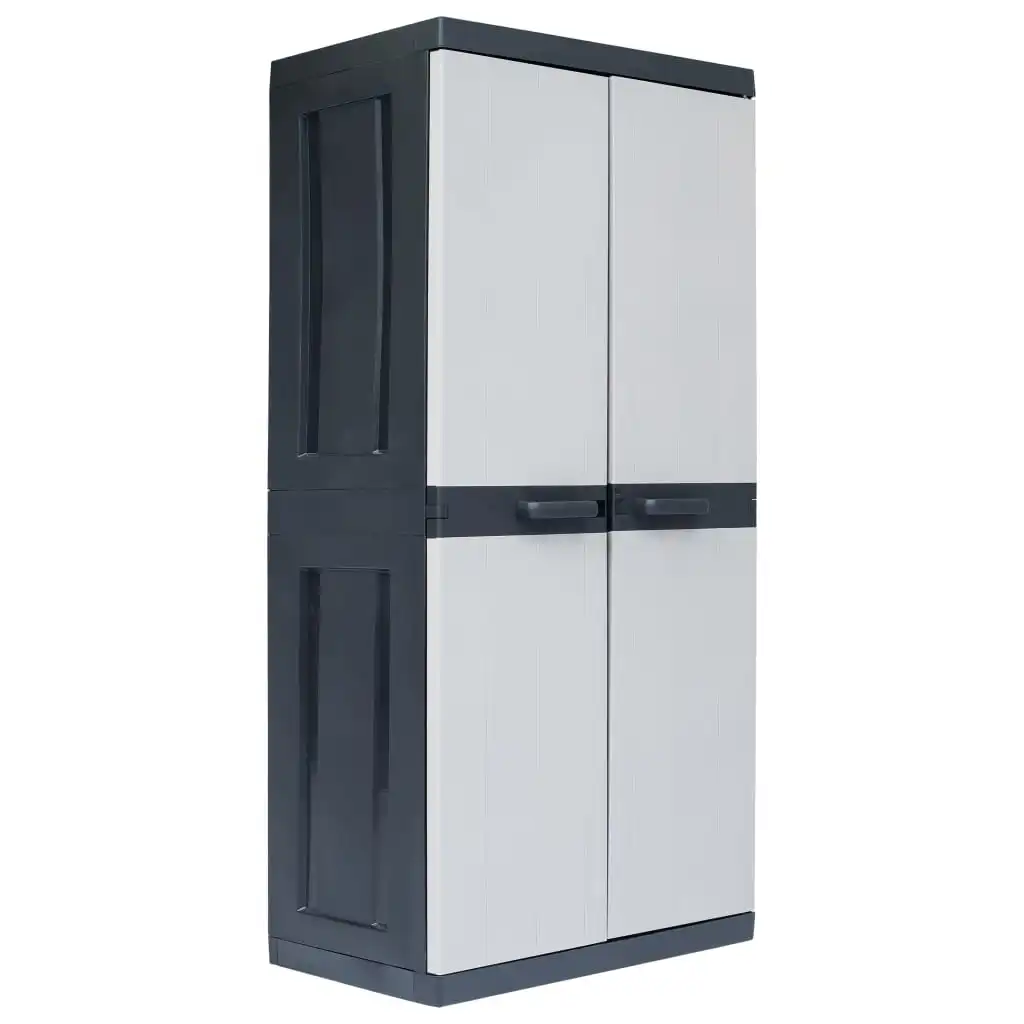 

Пластиковый садовый шкаф для хранения XXL 35x21,3x74,8 дюйма