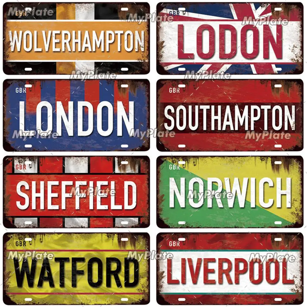 [MyPlate] Ретро английская тарелка с лицензиями на цитрию спортивный металлический