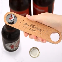 home kitchen tool bottle openers wooden bar wine beer opener personalized custom text corkscrew restaurant opening tools gifts