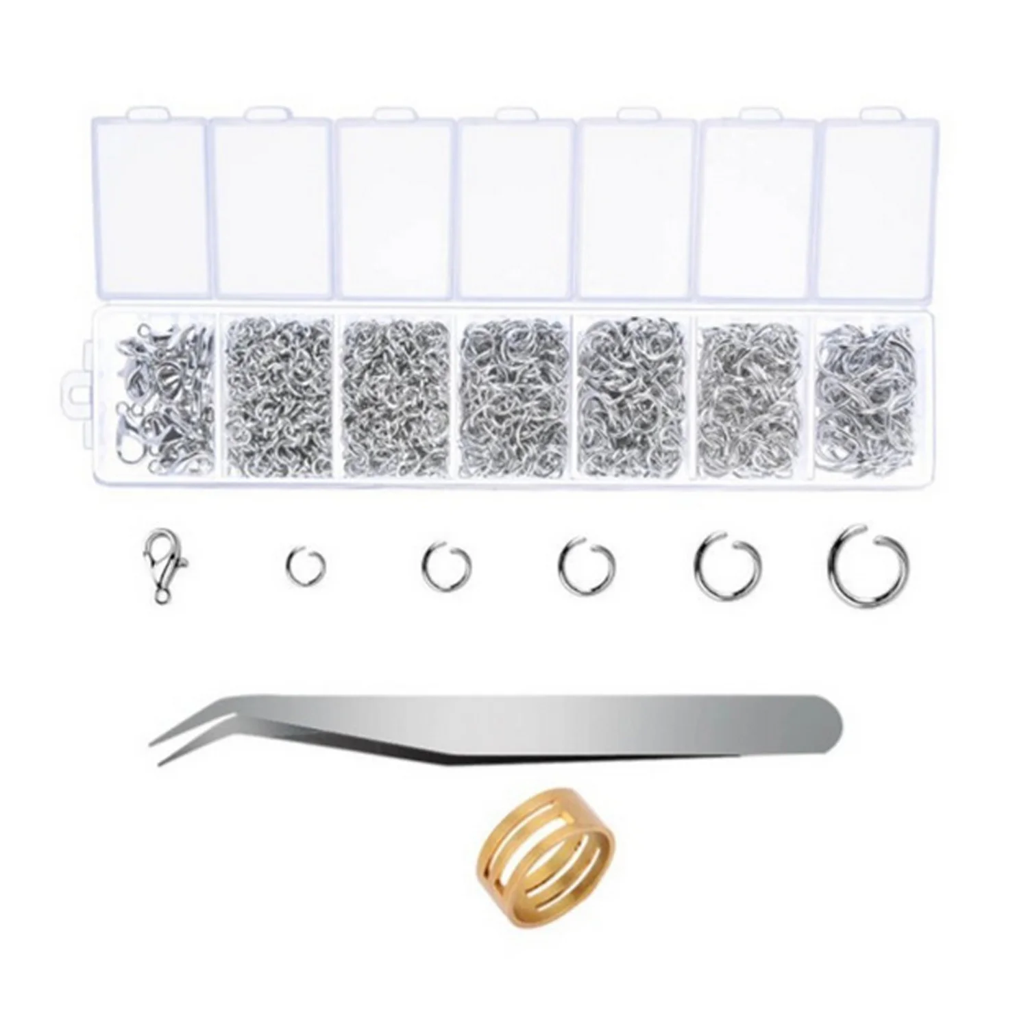 1245pcs Open Jump Rings with 20pcs Lobster Clasps Jewelry Repair Tools Kit for DIY Repairing Making Earring Necklace | Дом и сад