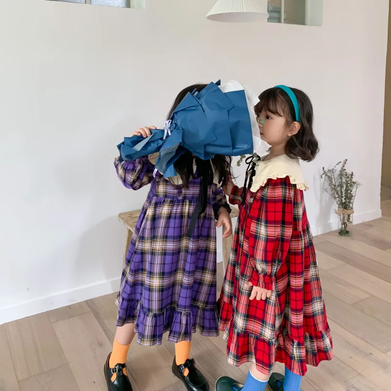 

Autumn and Winter New Girl Long Sleeve Lady Dress Little Girl Fashion Lace Rip-off Princess Dresses Toddler Kids Cotton Dress