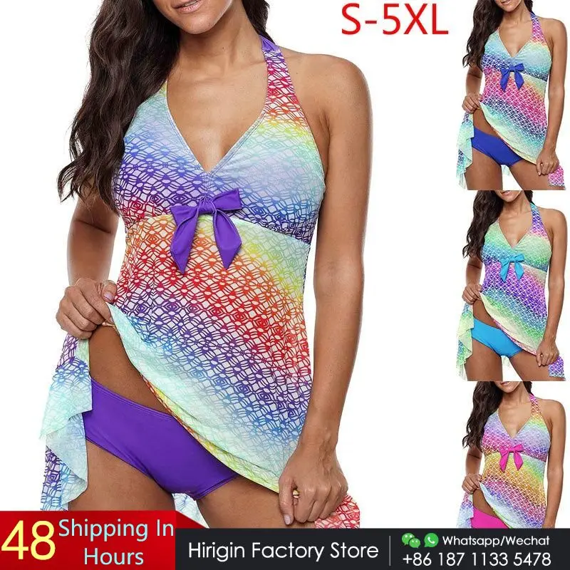 Женский комплект бикини размера плюс новинка 2019 танкини купальники с пуш ап