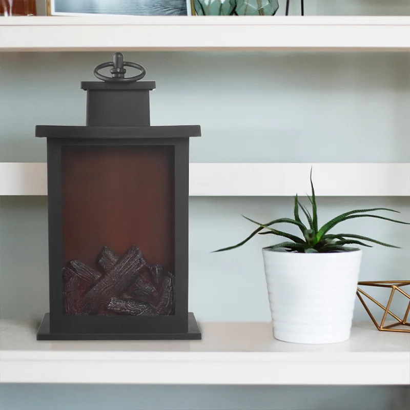 LED Night Light Charcoal Flame Table Lamp Battery-powered Creative Home Decoration Bedside Bedroom Decor | Лампы и освещение