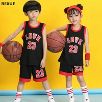 girls or boys basketball jerseys uniforms customize child school youth sportswear kids training sports clothes running sets