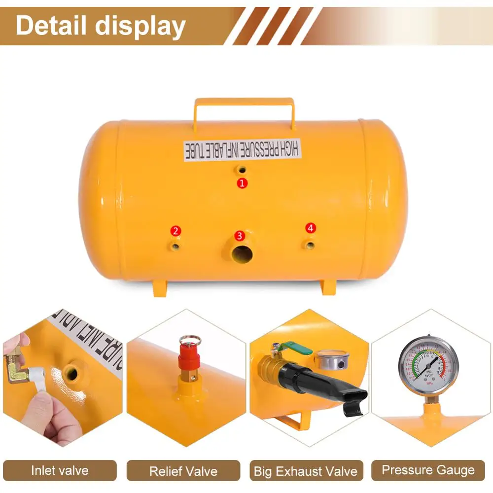 10 галлонов высокое Давление шинах насос заполнение резервуара надувной трубки