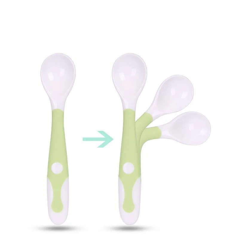 2 шт. гибкий пищевой детский набор ложка и вилка с коробкой для хранения обучающая
