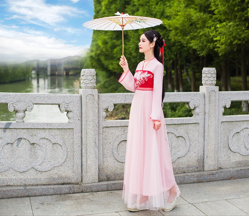 Китайская Подружка невесты Hanfu новинка 2019 осенне зимние модные костюмы платье