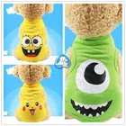 Новинка, модная мультяшная Одежда для собак, футболка для маленьких собак, забавная летняя одежда для щенков, безрукавка из драгоценного померанского шпица