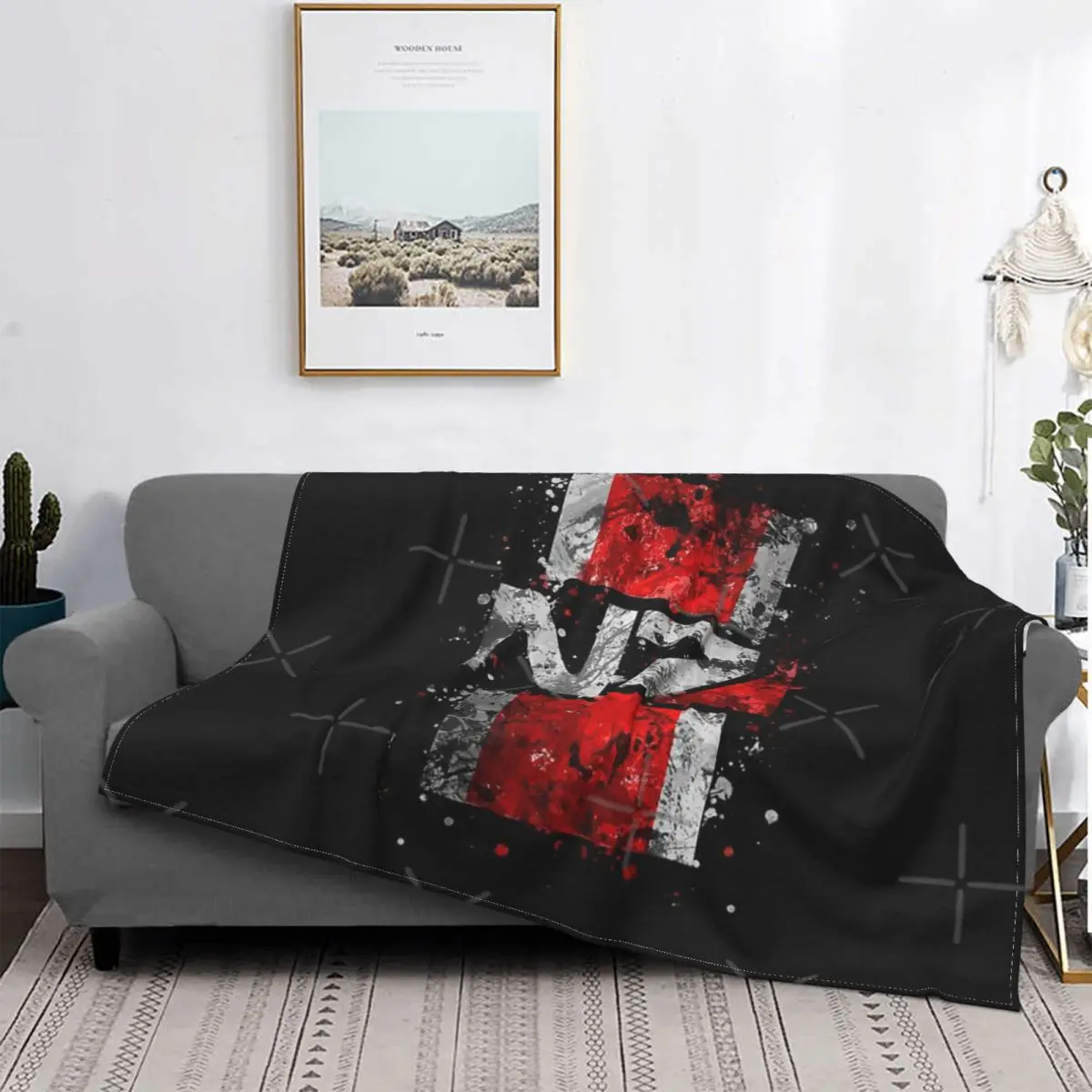 

Mass Effect N7 Splatter Blanket Bedspread Bed Plaid Bed Plaid Picnic Plaid Double Blanket Throw And Blanket