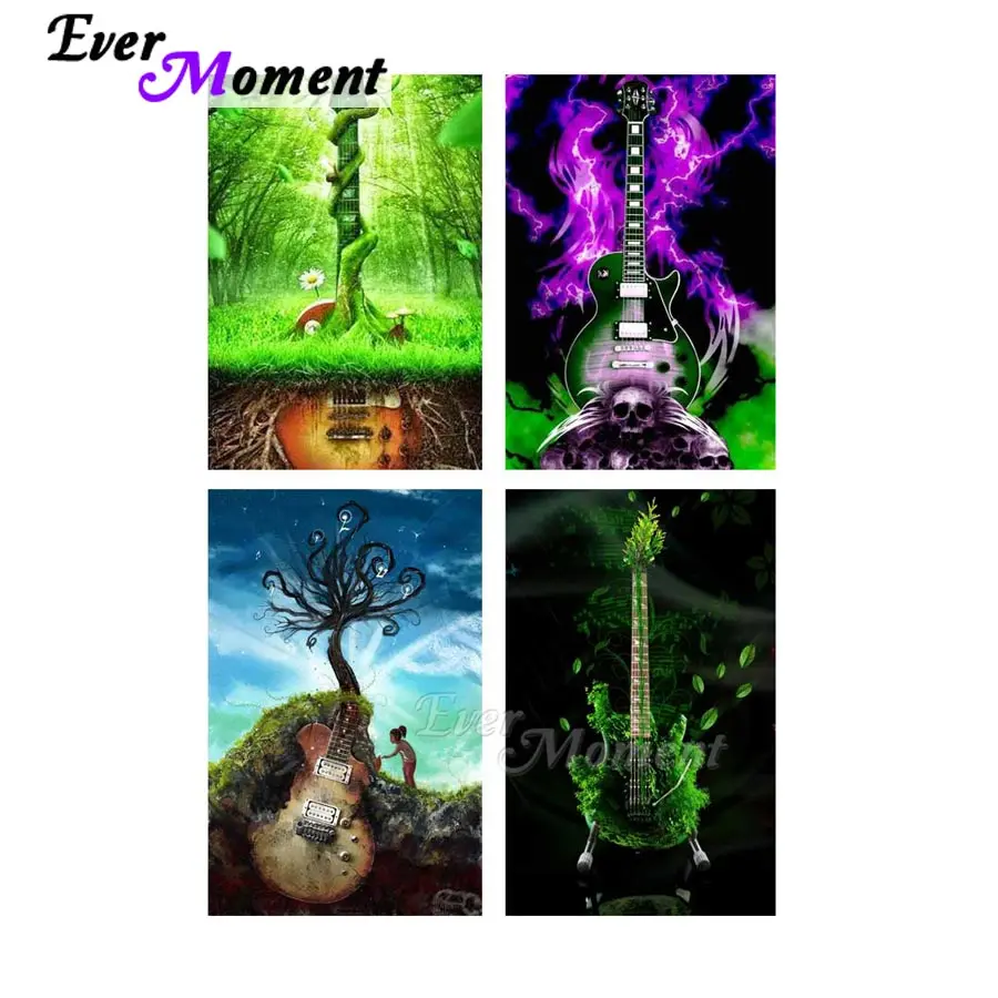 

Ever Moment Diamond Painting Set Cross Stitch Full Square Guitar Music Art Craft Tree Beadwork Embroidery New Year Gift ASF2223