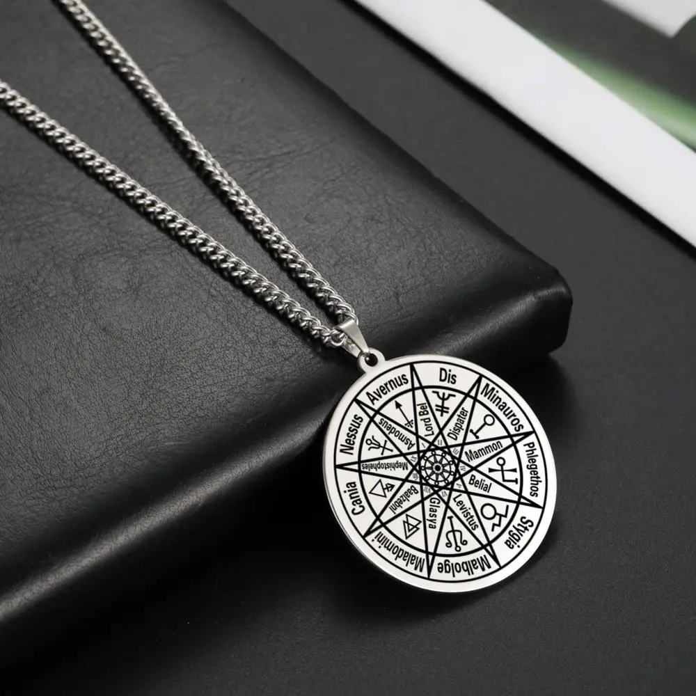 LIKGREAT Wicca ожерелье для мужчин винтажный амулет Инферно девять ракушек Властелин