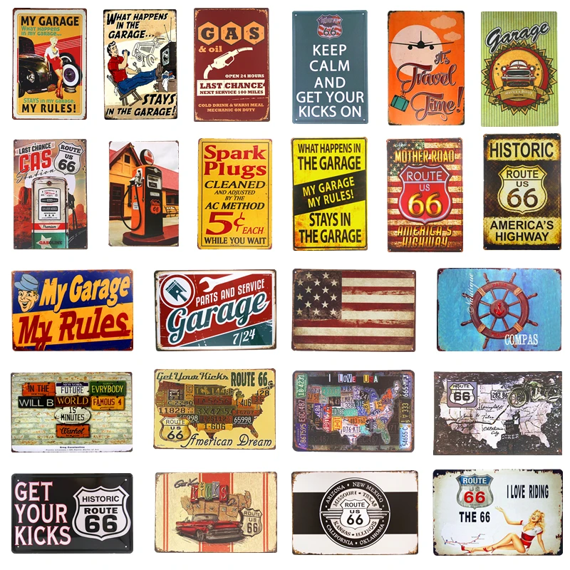 Винтажный гаражный декор газовый постер автомойка металлические оловянные