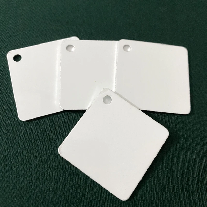 30 шт./лот сублимационные Пустые бирки для собак Алюминиевая бирка плоская