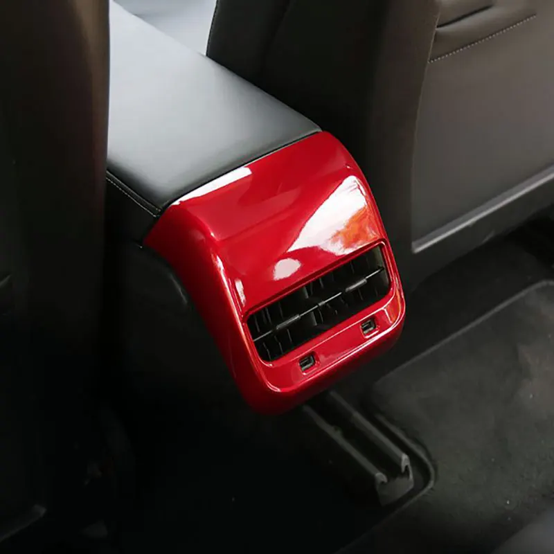 Для Tesla модель 3- автомобильные задние вентиляционные отверстия Выходная крышка 4 цвета