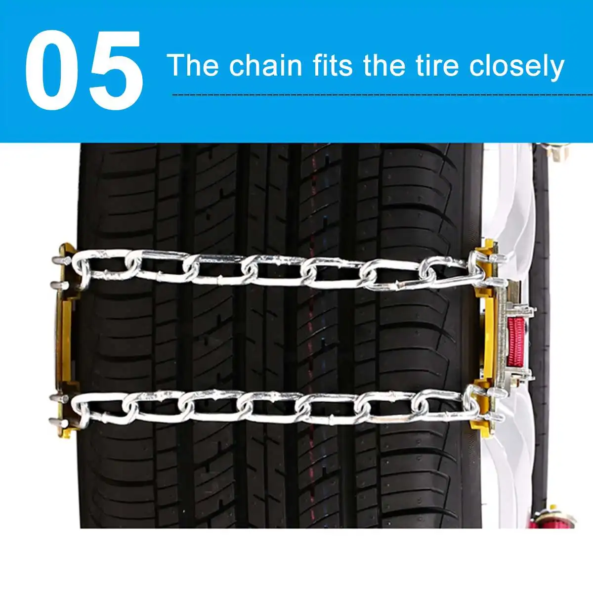 

2PCS Universal Steel Truck Wheels Tyre Tire Winter Snow Ice Balanced Chains Belt Anti-skid Vehicles Wheel Chain Mud Road Safety
