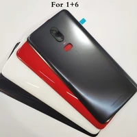 original material glass rear housing door for oneplus 6 six back battery cover casecamera lens replacement parts