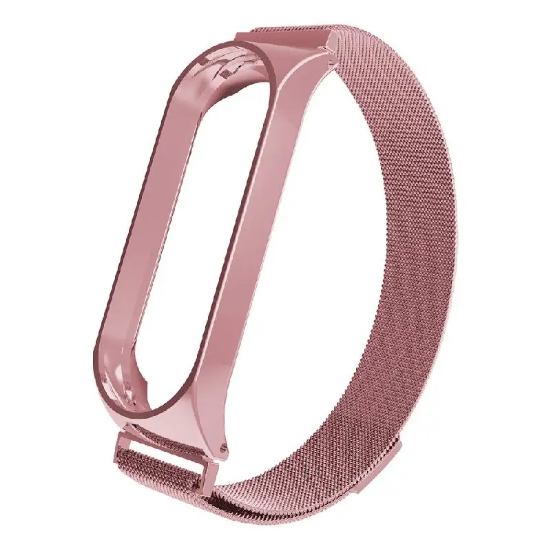 Магнитный ремешок из нержавеющей стали для xiaomi mi band 3 4 металлический