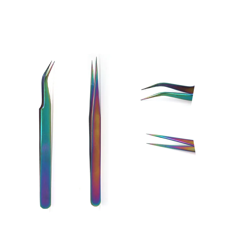 Пинцет для наращивания ресниц Thinkshow 2 пары все размеры зажим удаления волос на