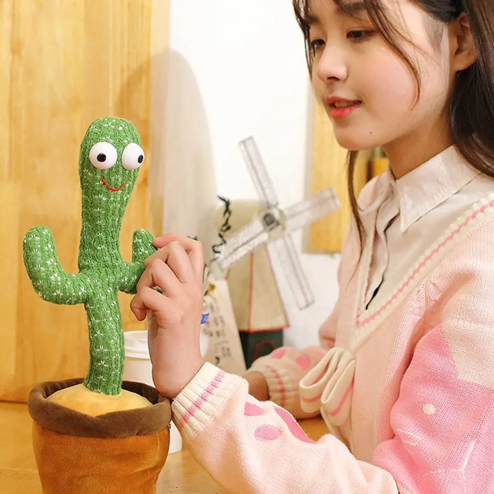 

Room Decoration Holiday Gift Durable Electronic Cactus Dancing Toy Cute Plush Dancing Cactus Toy With Songs