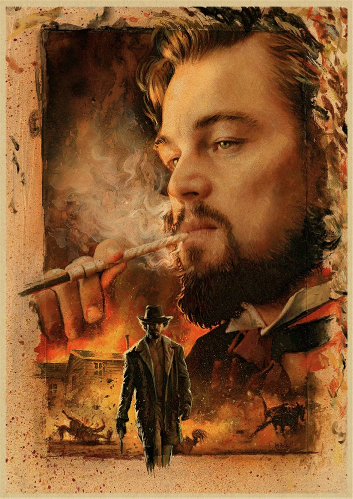 Django Unchained классический постер из крафт бумаги в кино кафе гостиной столовой Quentin