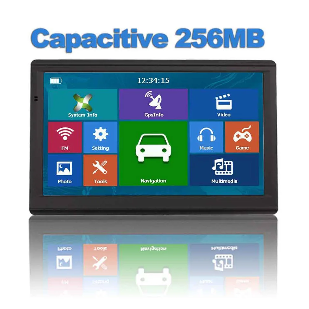 733N Катарина 7 &quotHD 8G 256MB емкостный автомобильный gps навигатор FM Bluetooth AVIN последняя