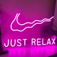 just relax led neon light signs for roombar decorbirthday giftsparty hanging game roomwith different custom sizecolor neon