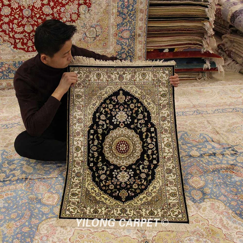

Yilong 2 'x 3' маленький ручной Шелковый ковер внутренний французский семейный ковер (YXR151B)
