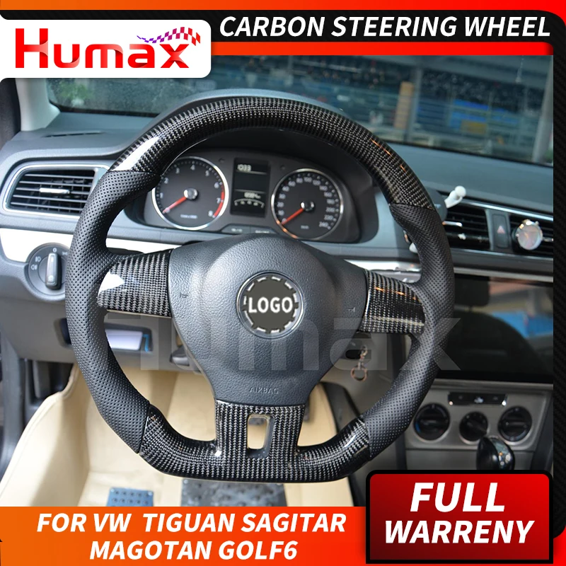 Подгонянное рулевое колесо из углеродного волокна для Tiguan Sagitar Magotan Golf 6