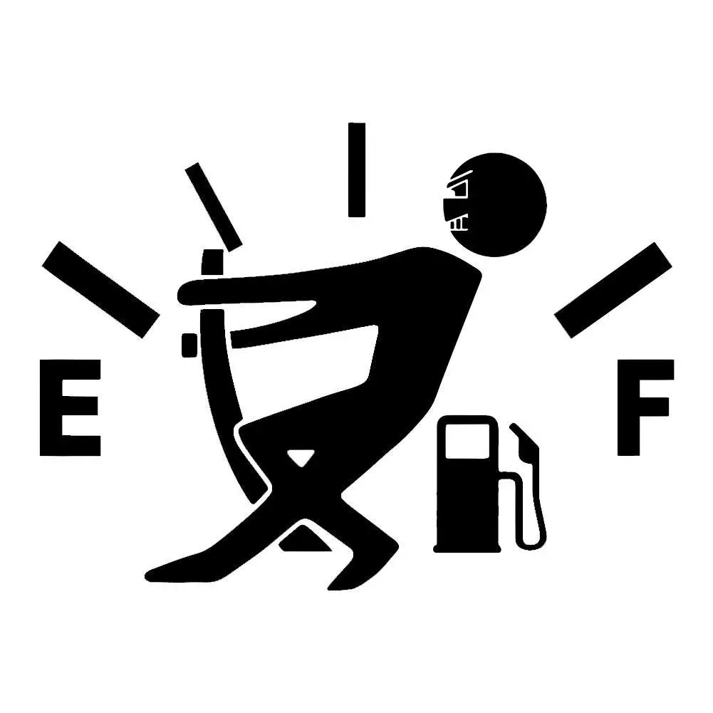 

Funny Car Sticker Pull Fuel Tank Pointer To Full Hellaflush Reflective Vinyl Car Sticker Decal Car-styling 1pcs