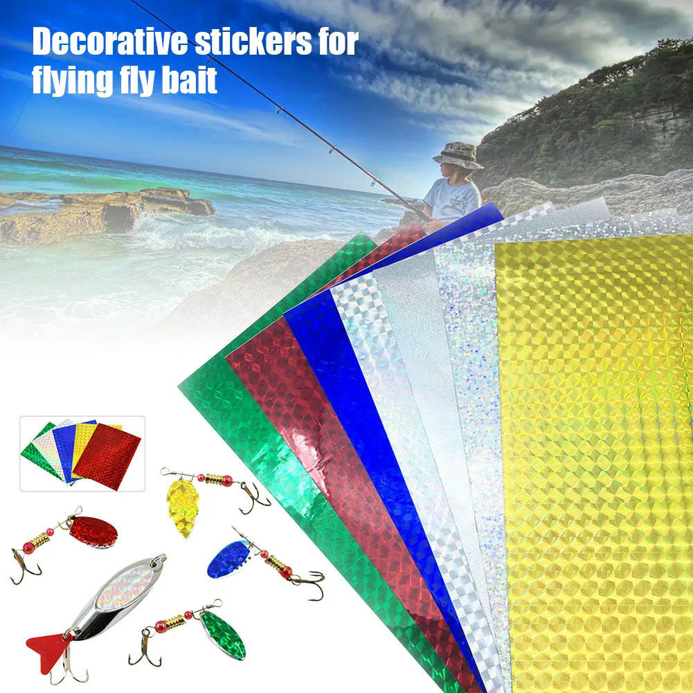 Новинка 10 листов голографическая Светоотражающая рыболовная приманка лента для