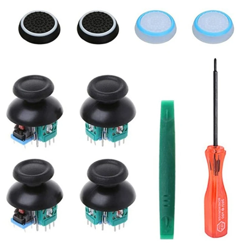 

Original Replacment Parts Controller Tool Kit for PS4 Accessories 3D Rocker Screwdriver Joystick Mushroom Head