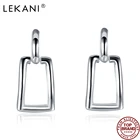 Женские длинные квадратные серьги LEKANI, серьги с узором 