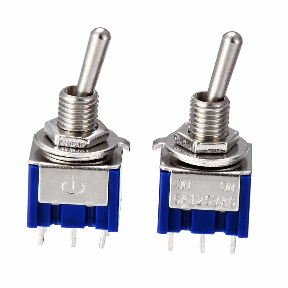 10 Pcs AC 125V 6A Amps ON/ON 2 Position DPDT Toggle Switch New MTS-202 BLUE S | Обустройство дома