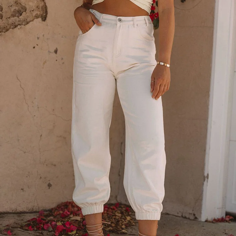 

2022 Women Jeans Solid Fashion Jeans Straight Pencil Pants Denim Pants Women Trousers Causal Pants Women Clothing Mom Jeans