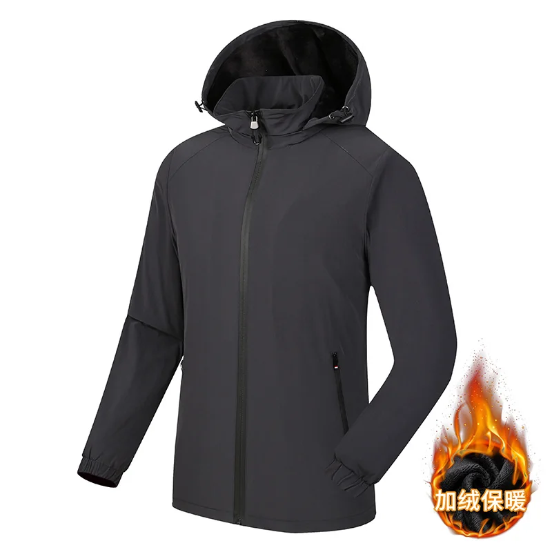 

New Autumn winter Jacket Men Fashion Waterproof Men's Hooded Jackets Trend Red Casual Coat Windbreaker Male Jacket Hood