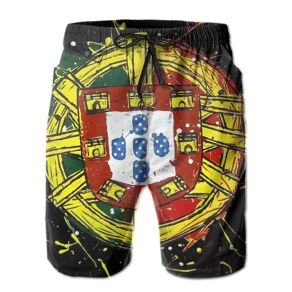 

Men Sweatpants Portuguese Shield Surfing Beach Board Swim Trunks Sport Quick Dry Mesh Casual Funny Pretty Shorts for Adult