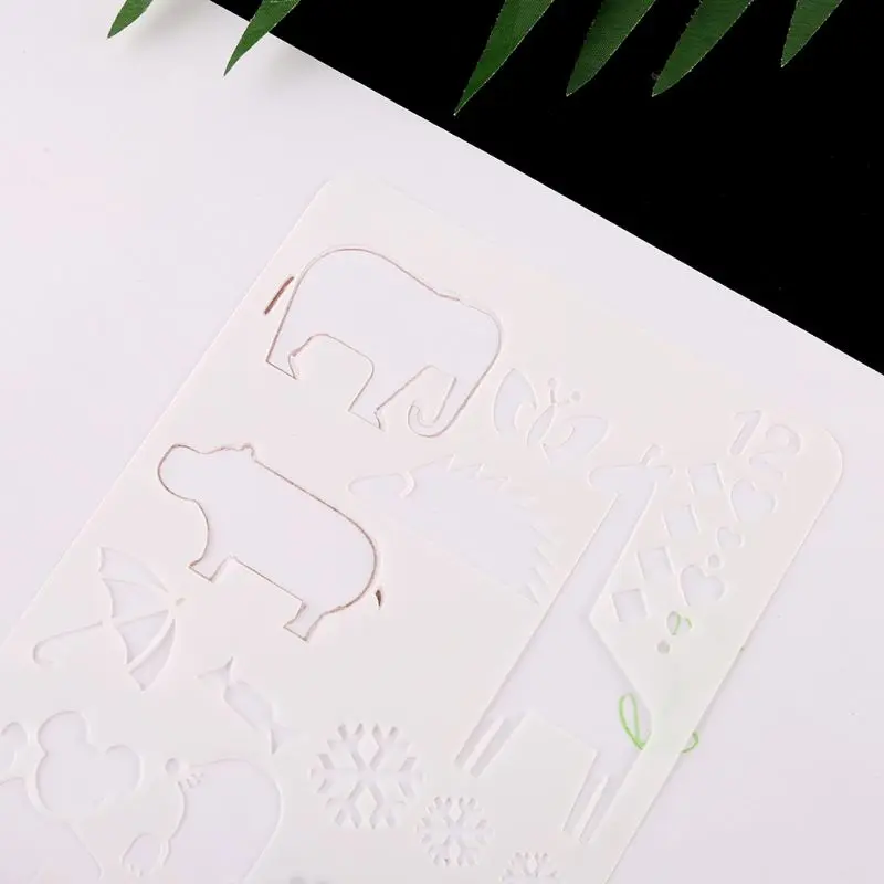 

24pcs/set Journal Drawing Template Ruler Stencil Painting Board DIY Album Decor