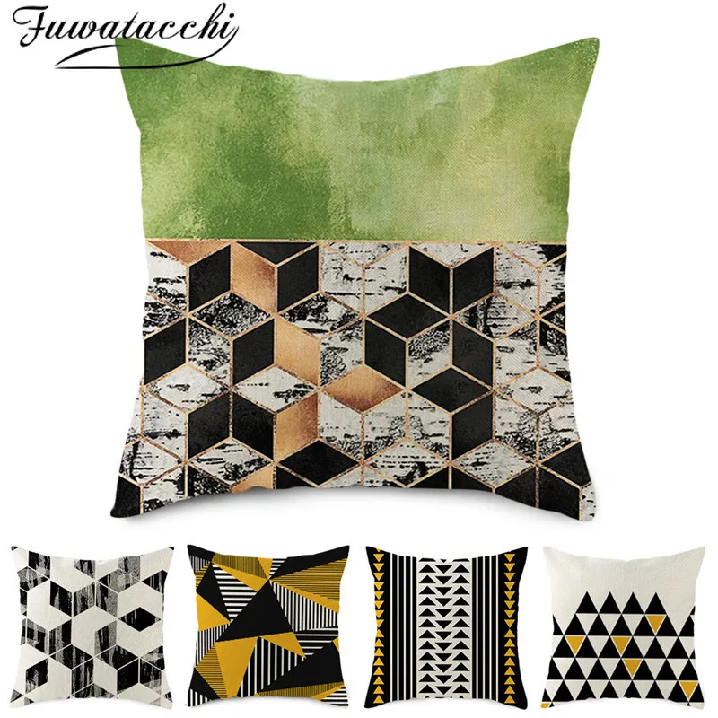 Чехол для подушки из чистого льна Fuwatacchi наволочка в скандинавском