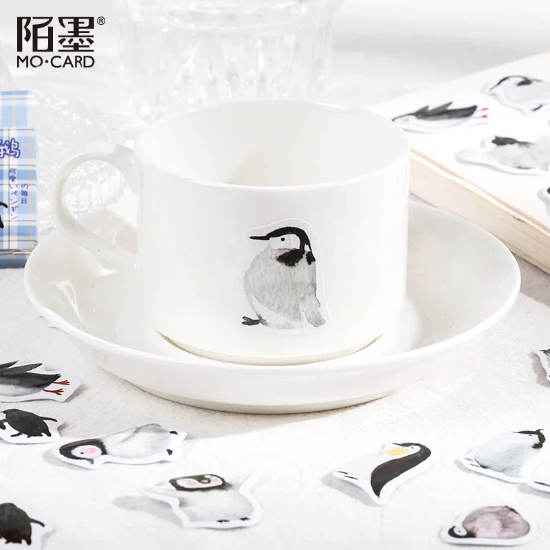 

46pcs/pack Cute Penguin Kawaii Stationery Sticker Set Cartoon Animals Decorative Adhesive Label For For Diary Scrapbook Planner