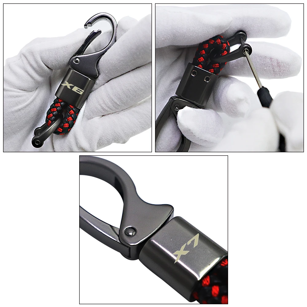 

Car key chain metal leather for BMW X1 X3 X4 X5 X6 G01 F15 F16 F49 F86 F85 G05 G08 F48 F25 F26 E84 E83 E71 E70 E72 f39 key ring