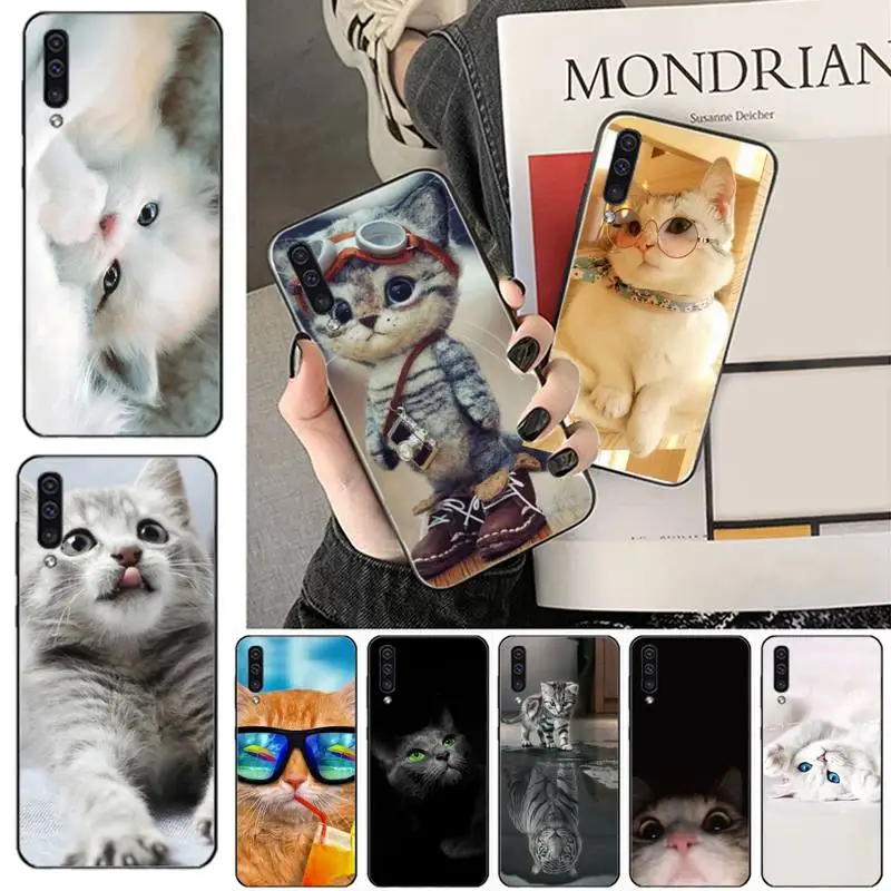 

cat animal cute Phone Case For Samsung galaxy S 7 8 9 10 20 edge A 6 10 20 30 50 51 70 note 10 plus
