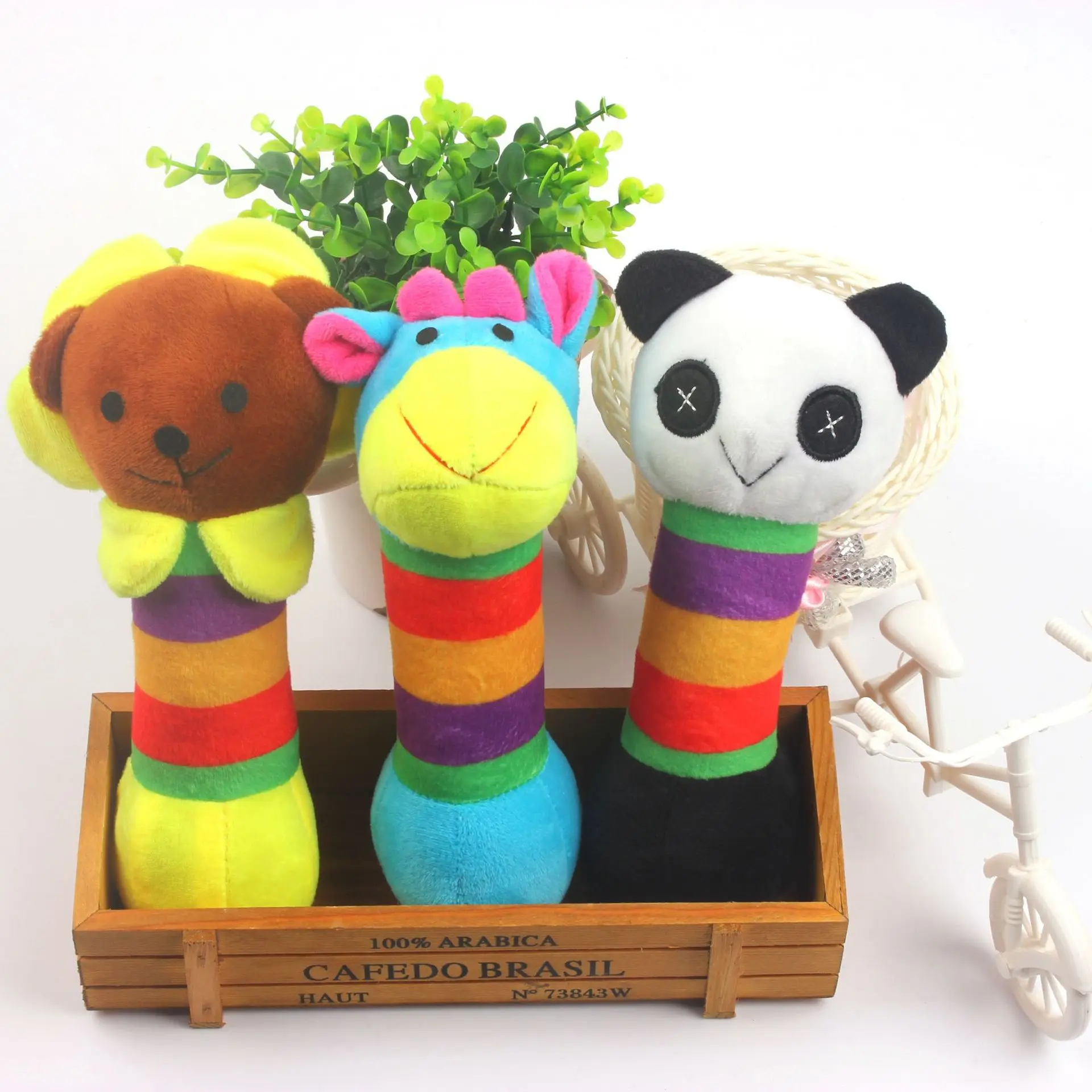 

Pet Plush Sound Making Sunflower Bear Three-Medium Toy Specifications 21X8 Cm New Style Special Push