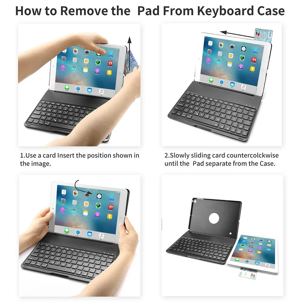 

Tablet Keyboard Case Wireless Bluetooth Keyboard Smart Case Cover for New IPad Pro 10.5 Inch Backlit Stand Cases Metal Hard