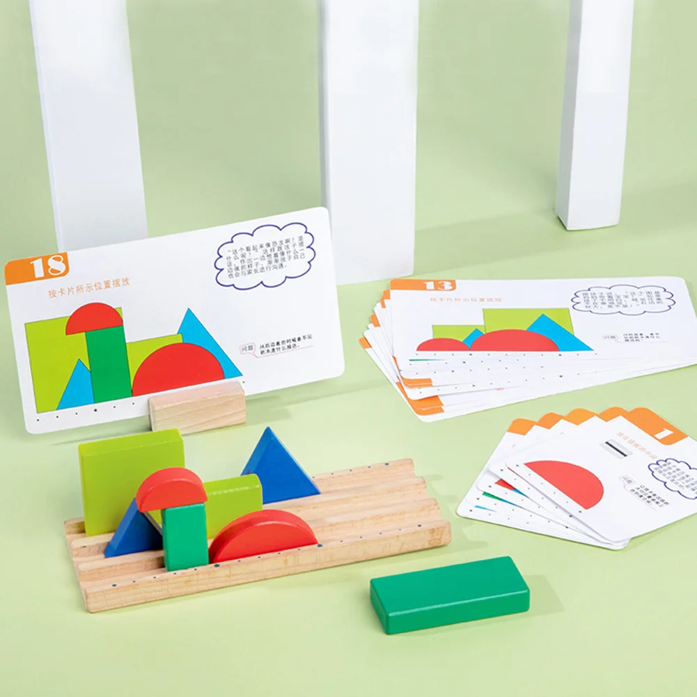 

3D Sense Jigsaw Head-Up Blocks Three-Dimensional Training Games Stacking Blocks Play Set Kids Colors Sensory Toys