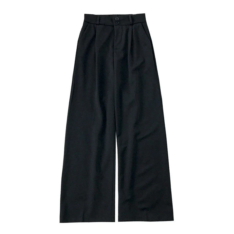 

Black Suit Pants Women's Clothing Fall Casual Pants Loose Korean Style 2020 New High Waist Wide Leg Mop Pants Trousers