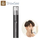 Электрический триммер для волос в носу Youpin ShowSee, съемный моющийся двухсторонний 360 водонепроницаемый Вращающийся триммер C1 BK